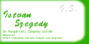 istvan szegedy business card